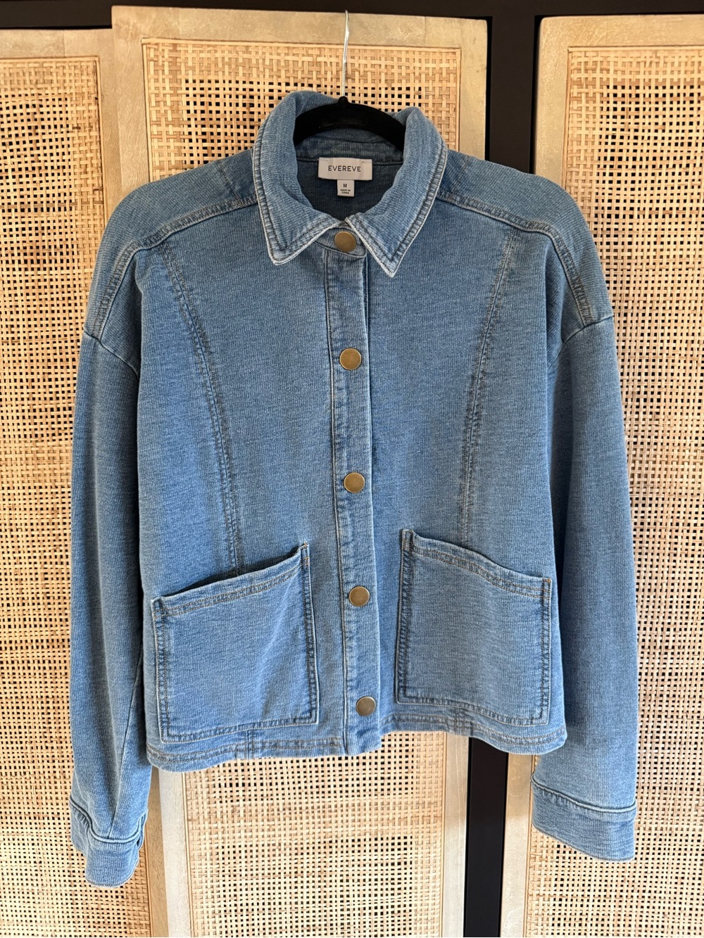 Evereve Women's Blue Denim Look Jacket